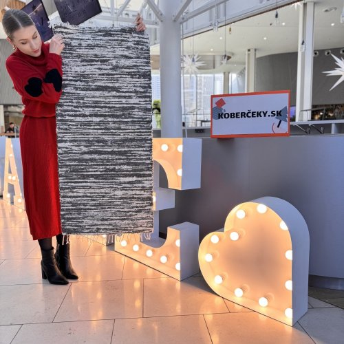 SIVÝ koberček 3001 - Šírka: 55 cm, Dĺžka: 200 cm